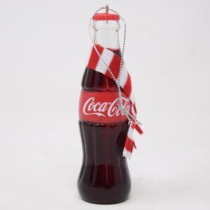 Coca-Cola Bottle with Scarf Ornament 4.5" Festive Nostalgic Holiday Christmas